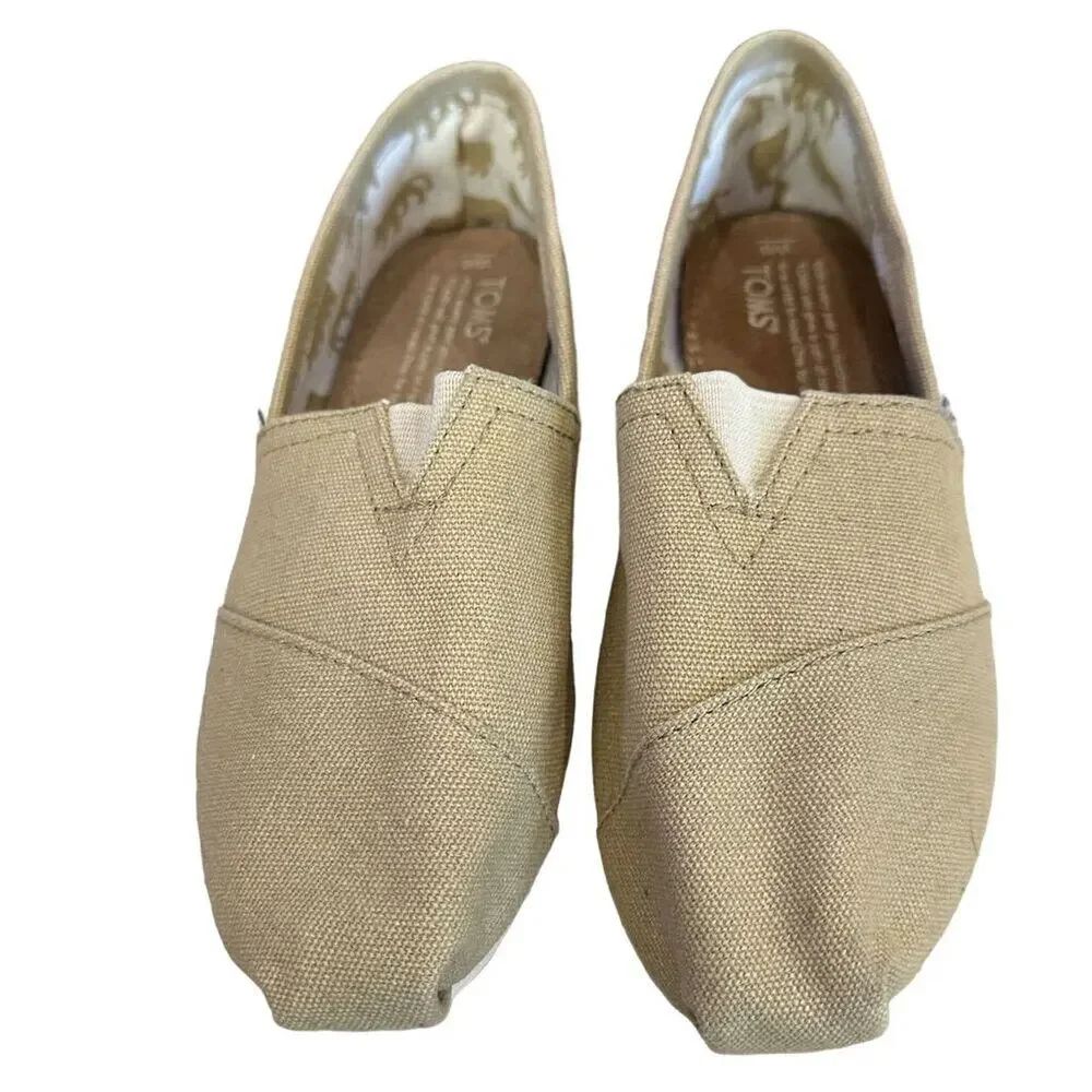 TOMS Women's‎ Alpargata Slip-On Shoes Beige Size 8 Casual Flats - Picture 3 of 12
